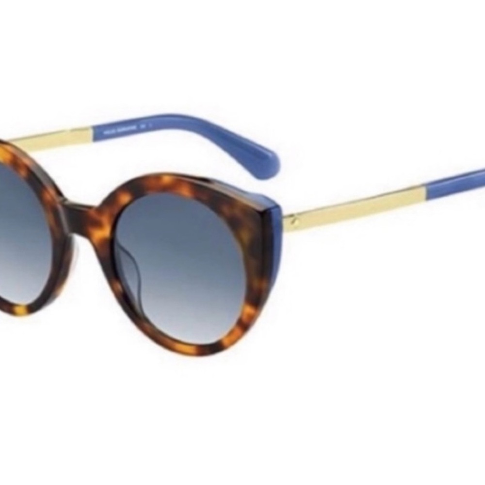 BNWT Kate Spade Havana Sunglasses with Blue Accents